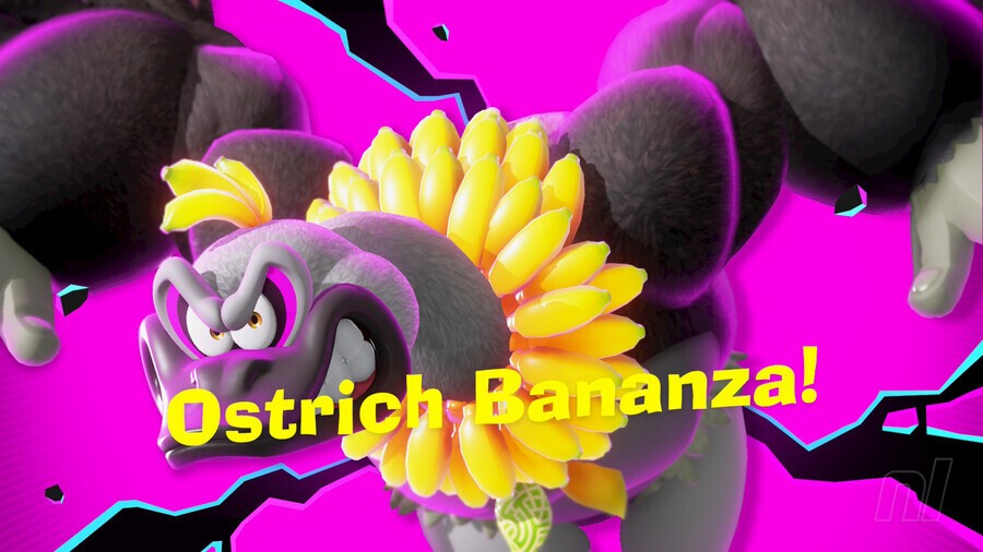 Ostrich Bananza transformation - Donkey Kong Bananza aerial platforming specialist
